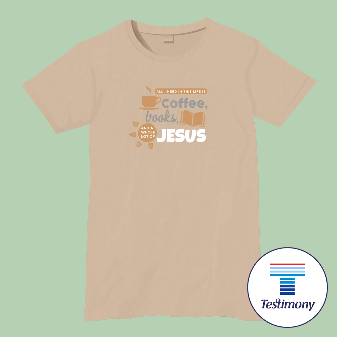 Coffee-Book-Jesus (Testimony Shirt)