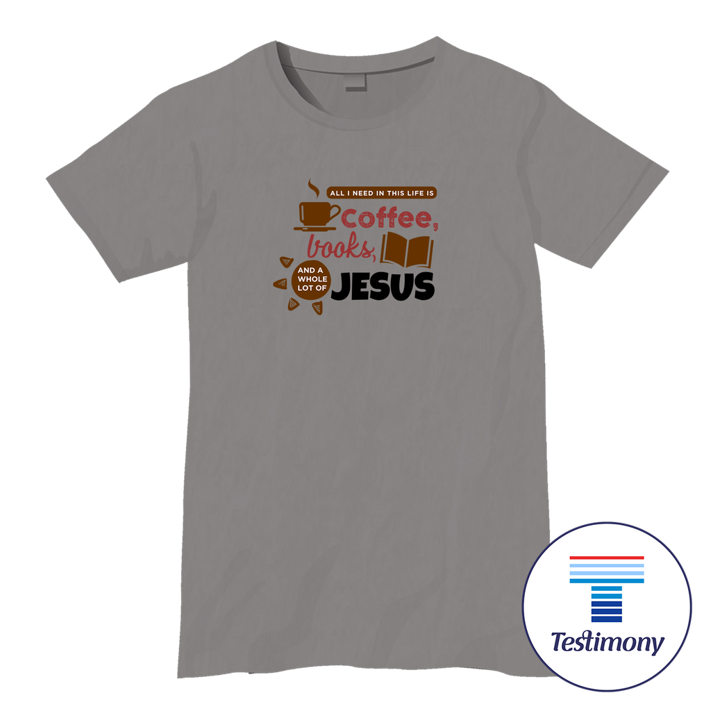 Coffee-Book-Jesus (Testimony Shirt)