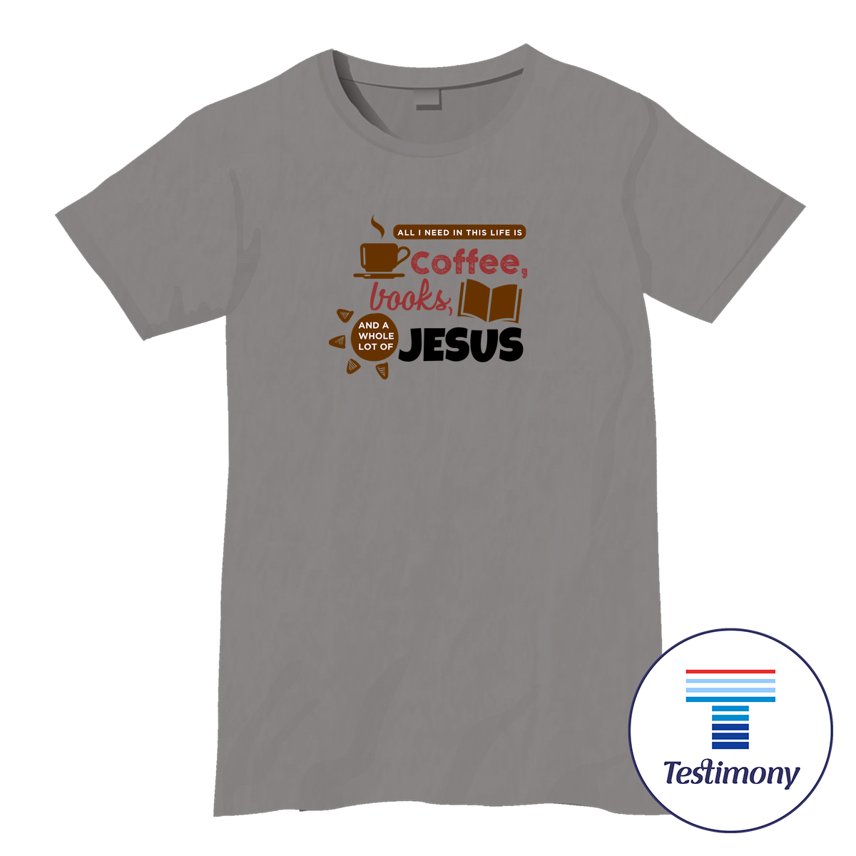 Coffee-Book-Jesus (Testimony Shirt)