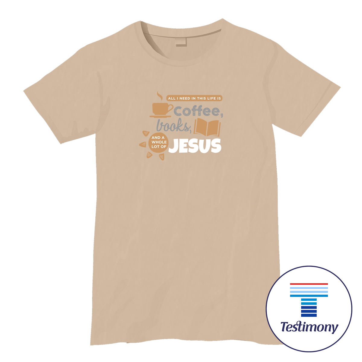 Coffee-Book-Jesus (Testimony Shirt)