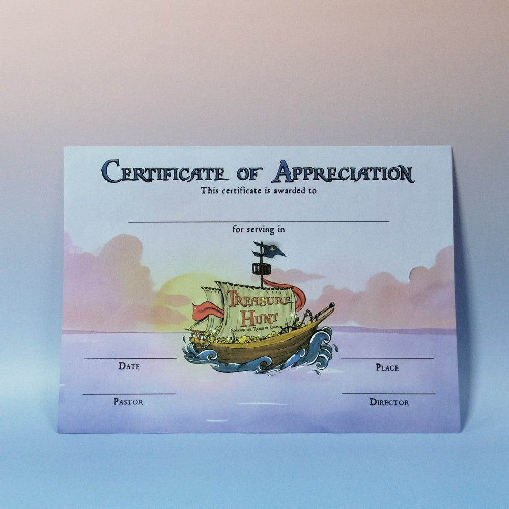 VBS 2026 Treasure Hunt [Recognition Certificates - Attendance/Appreciation]