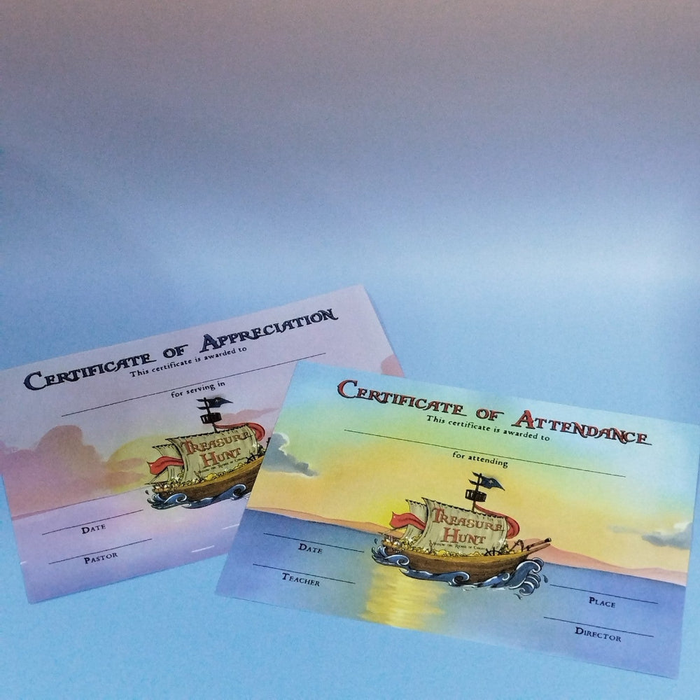 VBS 2026 Treasure Hunt [Recognition Certificates - Attendance/Appreciation]
