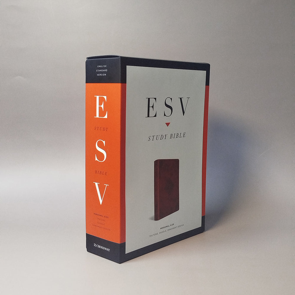 ESV Study Bible, Personal Size (TruTone, Saddle, Ornament Design)
