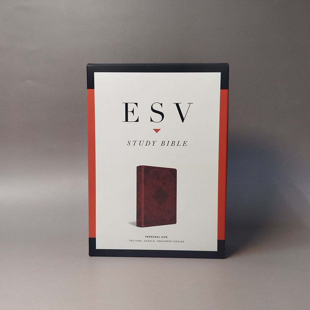 ESV Study Bible, Personal Size (TruTone, Saddle, Ornament Design)