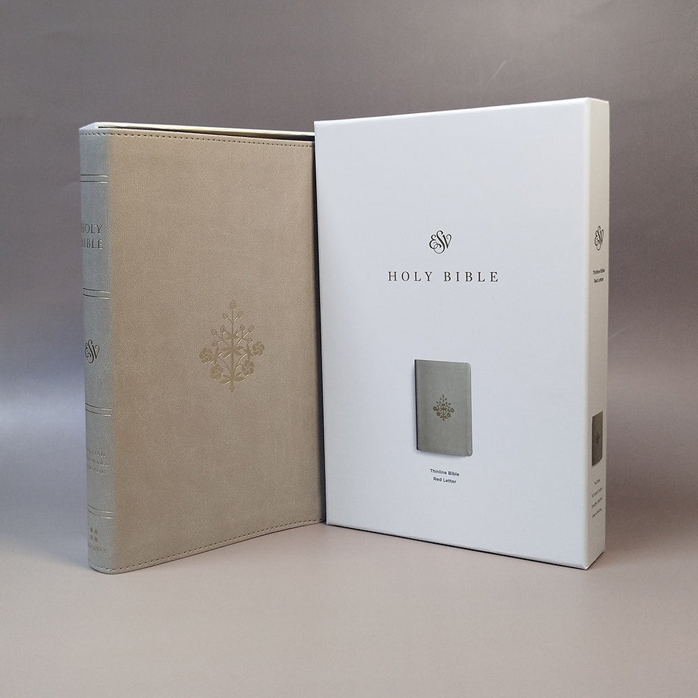 ESV Thinline Bible, Red Letter (TruTone, Stone, Branch Design)
