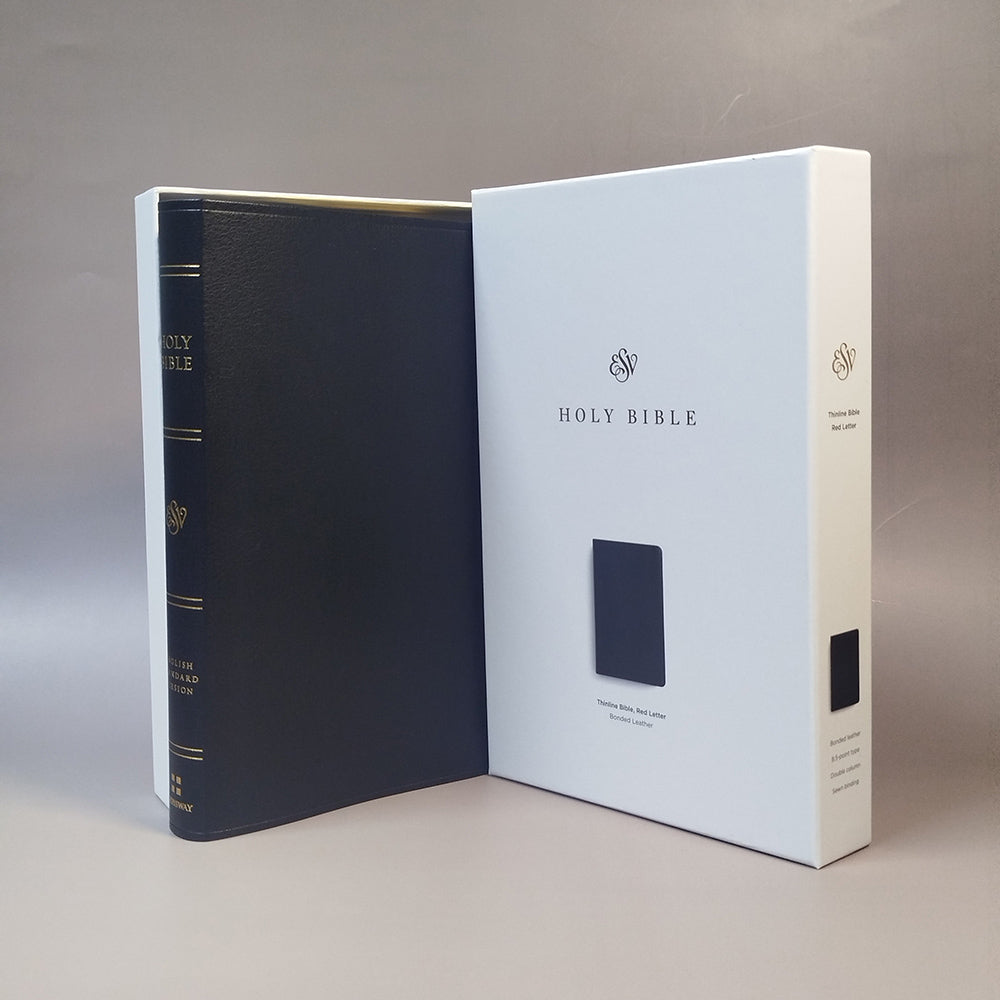 ESV Thinline Bible, Red Letter (Bonded Leather, Black)