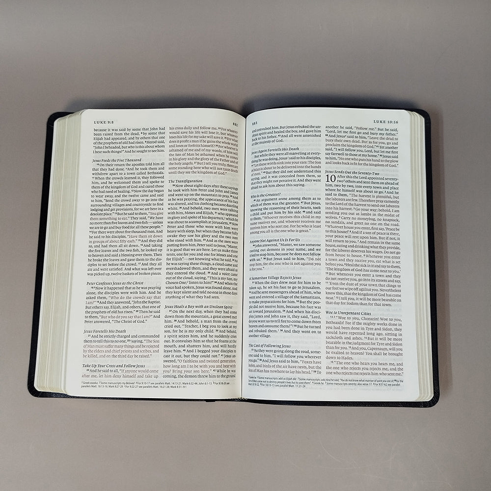 ESV Thinline Bible, Red Letter (Bonded Leather, Black)
